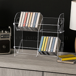 1 Set 2-Tier Acrylic Storage Display Stands for Audio Tapes&nbsp;ODIS-PH0002-08