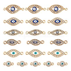 60Pcs 6 Style Light Gold Plated Alloy Links&nbsp;ENAM-LS0001-80