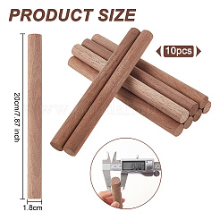 Round Walnut Wooden Sticks&nbsp;WOOD-WH0034-27A