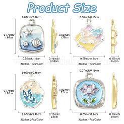 10Pcs 8 Styles Alloy Enamel Pendants&nbsp;FIND-FS0004-49