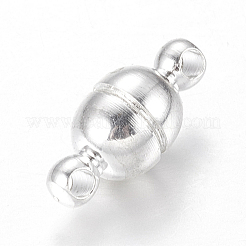 Round Brass Magnetic Clasps with Loops&nbsp;X-KK-D331-S