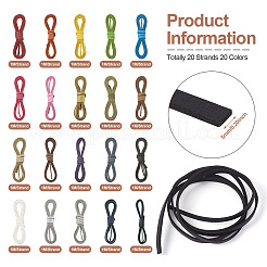 20 Strands 20 Colors Flat Imitation Leather Cord&nbsp;WL-TA0001-01