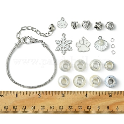 DIY Brass & Alloy European Style Bracelets Making Kits&nbsp;DIY-FS0007-22