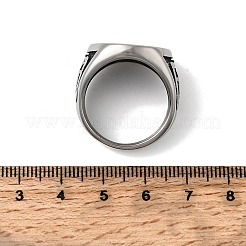 Jerusalem Cross 304 Stainless Steel Finger Rings for Men&nbsp;RJEW-D339-01B-AS