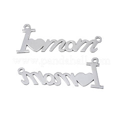Non-Tarnish 304 Stainless Steel Connector Charms&nbsp;STAS-N095-131