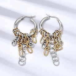 304 Stainless Steel Hoop Earrings for Women&nbsp;EJEW-G463-03GP