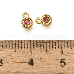 304 Stainless Steel Micro Pave Cubic Zirconia Charms&nbsp;STAS-U027-02G-08