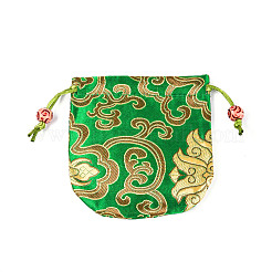 Chinese Embroidery Satin Drawstring Bags&nbsp;ABAG-N008-10x11-C01