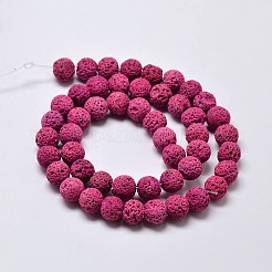 Natural Lava Rock Round Bead Strands&nbsp;X-G-I124-6mm-05