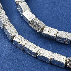 Electroplated Natural Lava Rock Beads Strands&nbsp;G-I360-K02-04