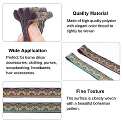 2Rolls 2 Colors Ethnic Style Embroidery Polyester Ribbons&nbsp;OCOR-GA0001-12