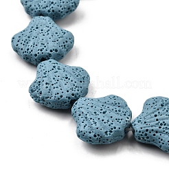 Dyed Natural Lava Rock Beads Strands&nbsp;G-A264-A04-01B