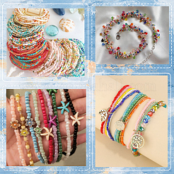 DIY Round Glass Seed Beads Bracelets Making Kits&nbsp;DIY-SP0003-50