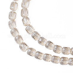 Electroplate Transparent Glass Beads Strands&nbsp;EGLA-N002-32-F03