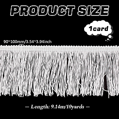 10 Yards Polyester Tassel Lace Ribbons&nbsp;OCOR-WH0045-23A-01