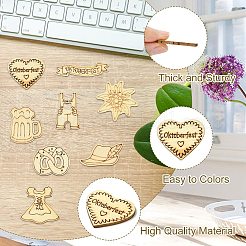 50Pcs Pine DIY Decorative Materials&nbsp;WOOD-CJC0050-01