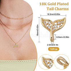 Brass Cubic Zirconia Pendants&nbsp;ZIRC-BBC0001-14