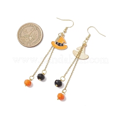 304 Stainless Steel Glass Dangle Earrings&nbsp;EJEW-JE06525