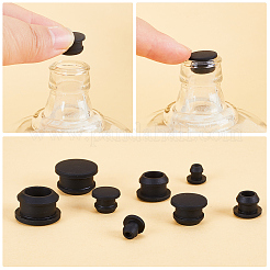 24Pcs 4 Style Silicone Bottle Seal Plug&nbsp;AJEW-GF0008-10B-01
