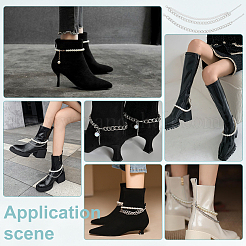 4Pcs 2 Styles Aluminum Boot Strap Chains&nbsp;FIND-PH0026-62P