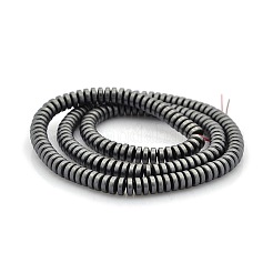 Matte Style Electroplate Non-magnetic Synthetic Hematite Rondelle Beads Strands&nbsp;G-M079-03