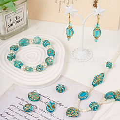 96Pcs 16 Styles Plating Acrylic Beads&nbsp;PACR-TA0001-09