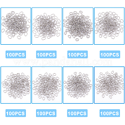 800Pcs 8 Style 304 Stainless Steel Open Jump Rings&nbsp;STAS-PH0004-26