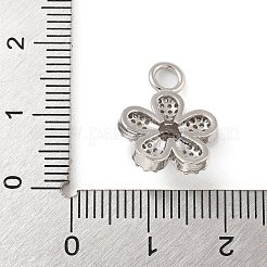 Rack Plating Brass Micro Pave Cubic Zirconia Pendants&nbsp;KK-A234-018P