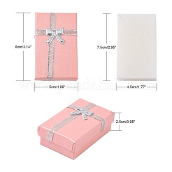 Valentines Day Wife Gifts Packages Cardboard Jewelry Set Boxes with Bowknot and Sponge Inside&nbsp;X1-CBOX-R013-4