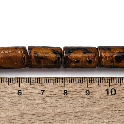 Handmade Gold Sand Lampwork Beads Strands&nbsp;LAMP-Q045-03A