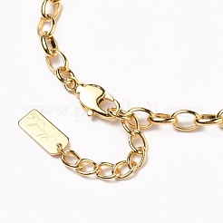 Brass Cable Chain Bracelets&nbsp;BJEW-H537-14G