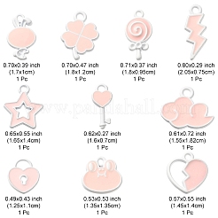 10Pcs 10 Style Spray Painted Alloy Enamel Pendants&nbsp;ENAM-YW0002-64