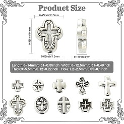 100Pcs 10 Styles Tibetan Styles Alloy Beads&nbsp;FIND-CJ0006-03