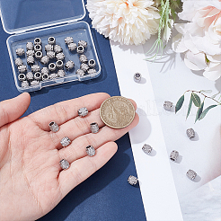 50Pcs 304 Stainless Steel European Beads&nbsp;STAS-UN0064-74