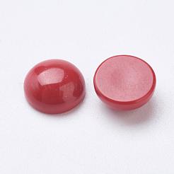 Synthetic Coral Cabochons&nbsp;G-F501-03-8mm