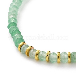 Dyed Rondelle Natural Malaysia Jade Beads Stretch Bracelets&nbsp;BJEW-JB05806