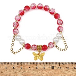 Alloy Butterfly Charm Bracelets&nbsp;BJEW-JB14139-01
