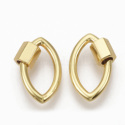 Brass Screw Carabiner Lock Charms&nbsp;KK-T047-09G