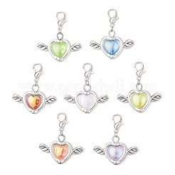 7Pcs Acrylic & Alloy Pendant Decorations&nbsp;HJEW-JM03983
