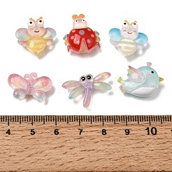 Transparent Resin & Glitter Powder Cabochons&nbsp;RE-CBAA73D-02