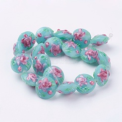 Handmade Bumpy Lampwork Beads Strands&nbsp;LAMP-K027-06