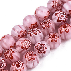 Handmade Millefiori Glass Beads Strands&nbsp;LK-SZ0001-01A