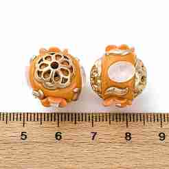 Handmade Resin Indonesia Round Beads&nbsp;IPDL-P005-23KCG-01