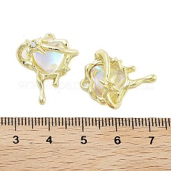 Rack Plating Alloy Glass Pendants&nbsp;FIND-Z054-03G