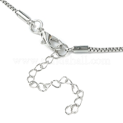 Cubic Zirconia Fairy with Heart Pendant Necklace with Box Chains&nbsp;NJEW-C004-01A