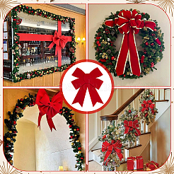 6Pcs Christmas PVC Big Bowknot Decorations&nbsp;AJEW-PH0007-38