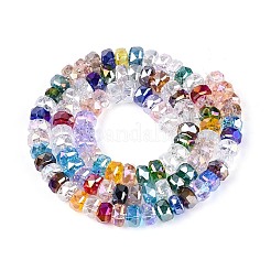Electroplate Transparent Glass Beads Strands&nbsp;EGLA-N022-05B-C01
