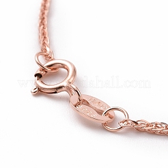 925 Sterling Silver Wheat Chains Necklace for Women&nbsp;STER-I021-03B-RG