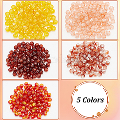 500Pcs 5 Colors Transparent Spray Painted Crackle Glass Beads&nbsp;CCG-PH0001-16
