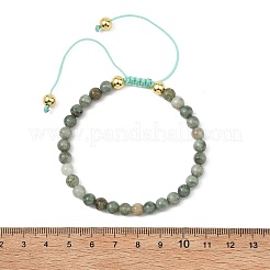 Natural Myanmar Jade/Burmese Jade Adjustable Beaded Bracelets for Women Men&nbsp;BJEW-JB13973